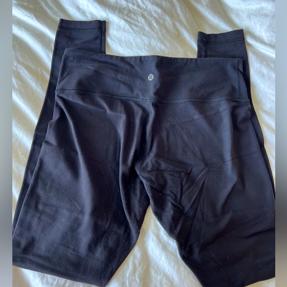 Lululemon Black Wunder Under Mid-rise